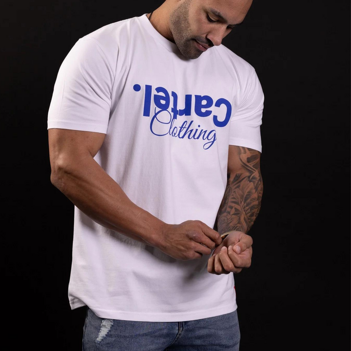 Classic Tee White - Royal Blue