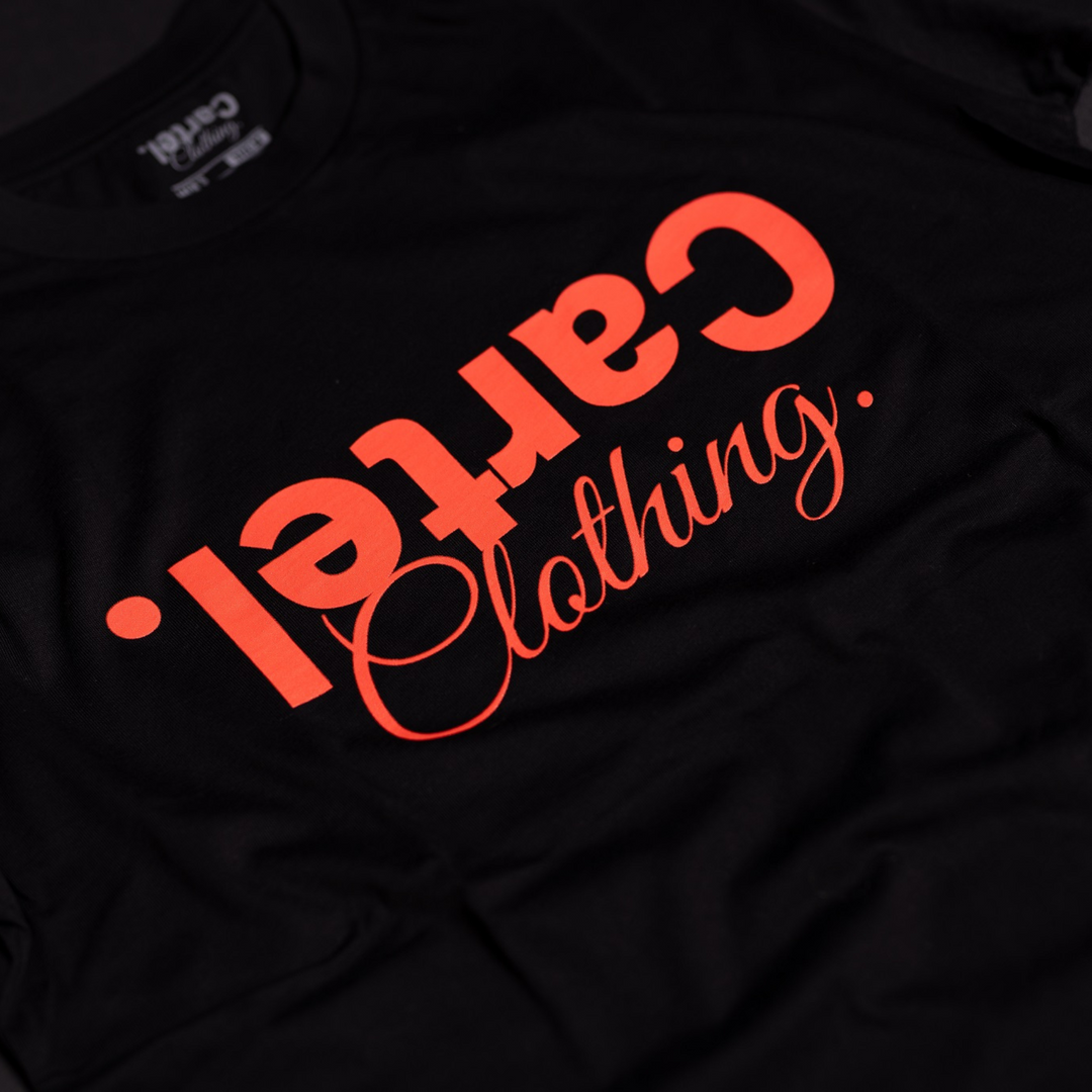 Classic Tee Black  - Burnt Orange